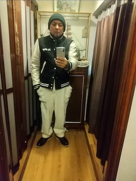 「アイテム（オールインワン・サロペット）」を使った、ヒーコー.ブコーさん（メンズ・166cm・40代）の秋コーディネート