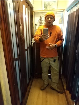 「アイテム（ブーツ）」を使った、ヒーコー.ブコーさん（メンズ・166cm・40代）の秋コーディネート