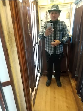 「アイテム（シャツ/ブラウス）」を使った、ヒーコー.ブコーさん（メンズ・166cm・40代）の秋コーディネート