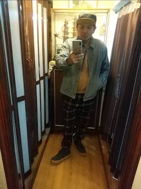 「アイテム（帽子）」を使った、ヒーコー.ブコーさん（メンズ・166cm・40代）の秋コーディネート