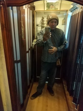 「アイテム（シャツ/ブラウス）」を使った、ヒーコー.ブコーさん（メンズ・166cm・40代）の秋コーディネート