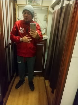 「アイテム（ナイロンジャケット）」を使った、ヒーコー.ブコーさん（メンズ・166cm・40代）の秋コーディネート