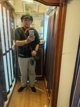 「アイテム（キャスケット）」を使った、heekooさん（メンズ・166cm）の秋コーディネート
