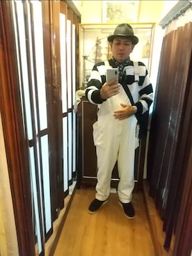 「アイテム（サロペット/オーバーオール）」を使った、ヒーコー.ブコーさん（メンズ・166cm）の秋コーディネート