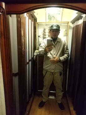 「アイテム（ナイロンジャケット）」を使った、ヒーコー.ブコーさん（メンズ・166cm）の冬コーディネート