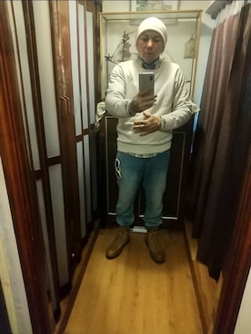 「アイテム（パンツ）」を使った、ヒーコー.ブコーさん（メンズ・166cm）の秋コーディネート