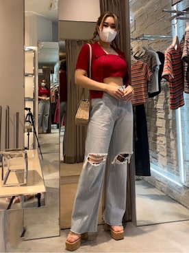 「162cm」｜「アイテム（アクセサリー）」を使った、YUUKA さん（レディース・162cm）の夏コーディネート