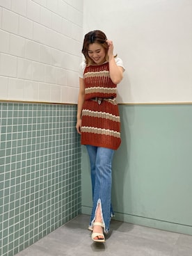 「162cm」｜「アイテム（アクセサリー）」を使った、YUUKA さん（レディース・162cm）の春コーディネート