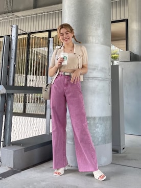 「162cm」｜「アイテム（アクセサリー）」を使った、YUUKA さん（レディース・162cm）の夏コーディネート