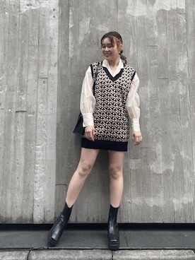 「162cm」｜「アイテム（アクセサリー）」を使った、YUUKA さん（レディース・162cm）の春コーディネート