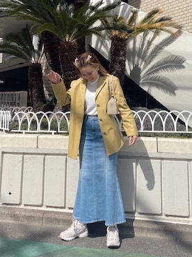 「162cm」｜「アイテム（ジャケット/アウター）」を使った、YUUKA さん（レディース・162cm）の春コーディネート