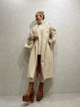 「162cm」｜「アイテム（ジャケット/アウター）」を使った、YUUKA さん（レディース・162cm）の冬コーディネート