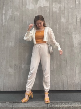 「162cm」｜「アイテム（アクセサリー）」を使った、YUUKA さん（レディース・162cm）の春コーディネート