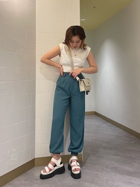「162cm」｜「アイテム（アクセサリー）」を使った、YUUKA さん（レディース・162cm）の春コーディネート