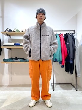 「XLARGE（エクストララージ）のアイテム（ナイロンジャケット）」を使った、塩田裕典さん（メンズ・173cm）の秋コーディネート