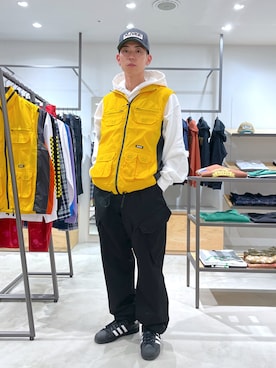 「XLARGE（エクストララージ）のアイテム（その他アウター）」を使った、塩田裕典さん（メンズ・173cm）の春コーディネート