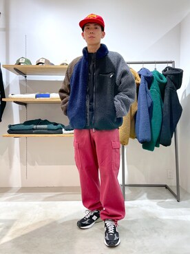 「XLARGE（エクストララージ）のアイテム（ナイロンジャケット）」を使った、塩田裕典さん（メンズ・173cm）の秋コーディネート