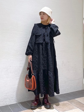 森日菜子さん(レディース・154cm)の冬コーディネート