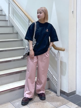 「フリルトート」｜森日菜子さん（レディース・154cm）の春コーディネート