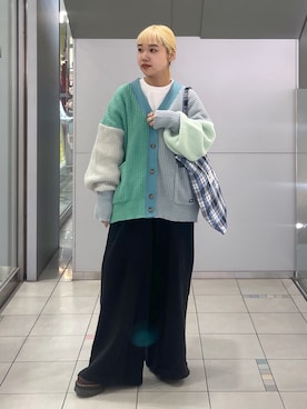「MILKFED.」｜「アイテム（スウェットパンツ）」を使った、森日菜子さん（レディース・154cm）の冬コーディネート