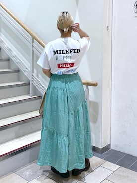 森日菜子さん(レディース・154cm)の夏コーディネート