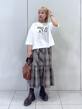 森日菜子さん（レディース・154cm）の春コーディネート