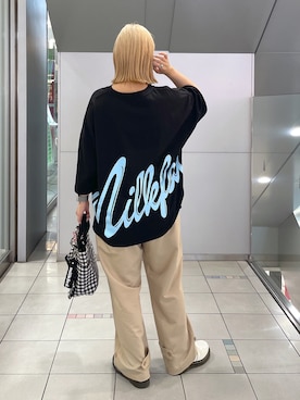 「アイテム（キーホルダー）」を使った、森日菜子さん（レディース・154cm）の春コーディネート