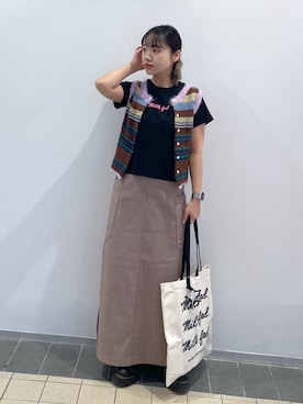「アイテム（財布/小物）」を使った、森日菜子さん（レディース・154cm）の秋コーディネート