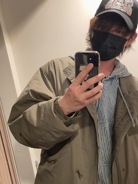 「KENZO（ケンゾー）のアイテム（帽子）」を使った、イトウさん（メンズ・175cm）の冬コーディネート