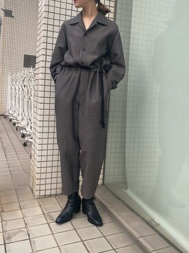 「Lui's（ルイス）のアイテム（オールインワン・サロペット）」を使った、2a1さん（レディース・170cm）の冬コーディネート