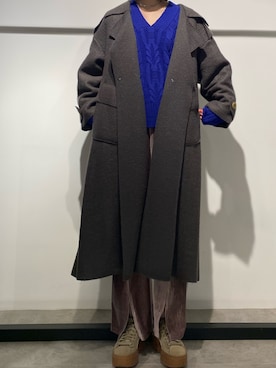 「Lui's（ルイス）のアイテム（トレンチコート）」を使った、2a1さん（レディース・170cm）の冬コーディネート