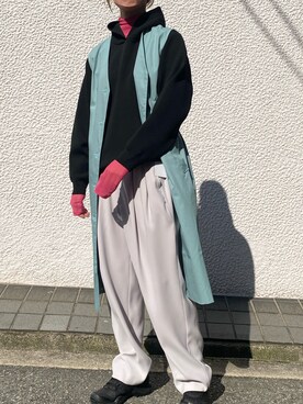 「Lui's（ルイス）のアイテム（トレンチコート）」を使った、2a1さん（レディース・170cm）の冬コーディネート