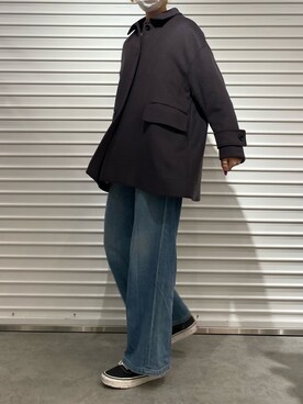 「Lui's（ルイス）のアイテム（ステンカラーコート）」を使った、2a1さん（レディース・170cm）の秋コーディネート