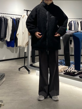 「Lui's（ルイス）のアイテム（ブルゾン）」を使った、2a1さん（レディース・170cm）の冬コーディネート
