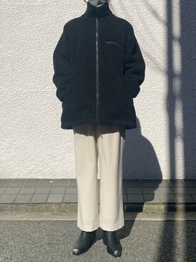 「Lui's（ルイス）のアイテム（ブルゾン）」を使った、2a1さん（レディース・170cm）の冬コーディネート