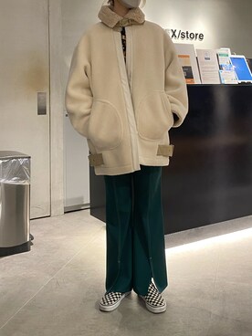「Lui's（ルイス）のアイテム（ブルゾン）」を使った、2a1さん（レディース・170cm）の冬コーディネート