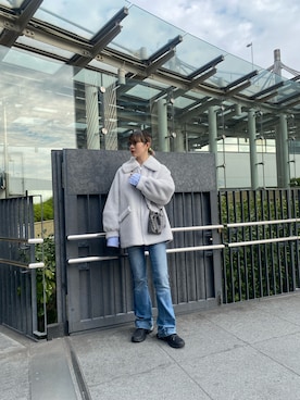 「Lui's（ルイス）のアイテム（ブルゾン）」を使った、2a1さん（レディース・170cm）の冬コーディネート