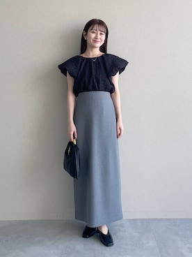 「アイテム（スリッポン）」を使った、MiOさん（レディース・155cm）の夏コーディネート