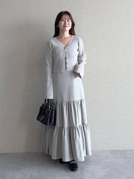 「mysty woman（ミスティウーマン）のアイテム（バッグ）」を使った、MiOさん（レディース・155cm）の秋コーディネート