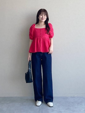 「アイテム（スリッポン）」を使った、MiOさん（レディース・155cm）の夏コーディネート
