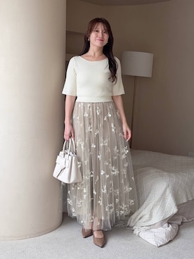 「mysty woman（ミスティウーマン）のアイテム（ショルダーバッグ）」を使った、MiOさん（レディース・155cm）の秋コーディネート