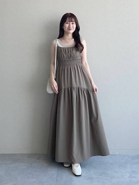 「アイテム（スリッポン）」を使った、MiOさん（レディース・155cm）の夏コーディネート