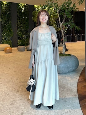 「アイテム（スリッポン）」を使った、MiOさん（レディース・155cm）の夏コーディネート