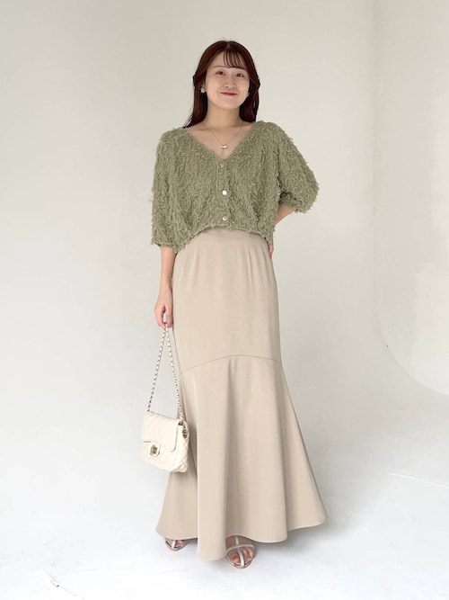 フラッフィーVネックカーディガン 140924（カーディガン/ボレロ