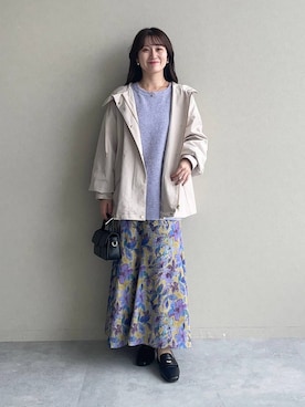 「アイテム（マウンテンパーカー）」を使った、MiOさん（レディース・155cm）の秋コーディネート