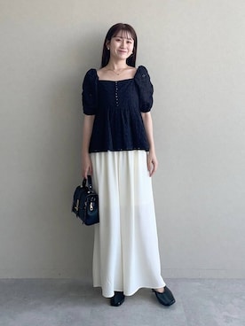 「アイテム（スリッポン）」を使った、MiOさん（レディース・155cm）の夏コーディネート