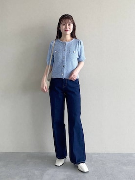 「アイテム（スリッポン）」を使った、MiOさん（レディース・155cm）の夏コーディネート