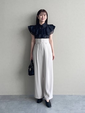 「アイテム（スリッポン）」を使った、MiOさん（レディース・155cm）の夏コーディネート
