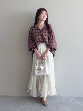 「mysty woman（ミスティウーマン）のアイテム（バッグ）」を使った、MiOさん（レディース・155cm）の秋コーディネート
