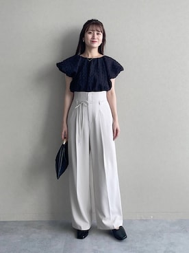「アイテム（スリッポン）」を使った、MiOさん（レディース・155cm）の夏コーディネート